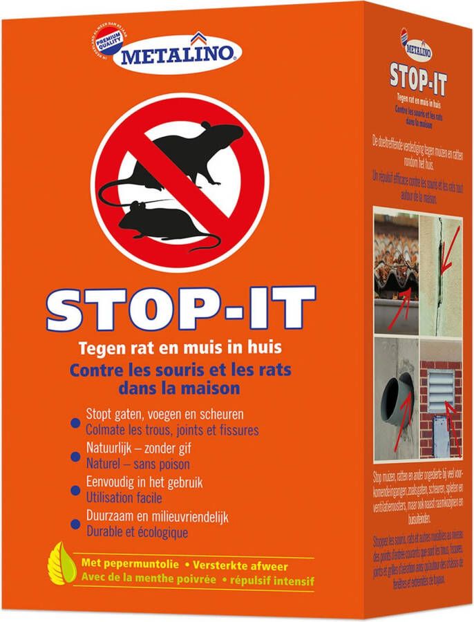 Metalino Stop-It muizen staalwol RVS staalwol tegen muizen Ongediertewering Ongediertebestrijding