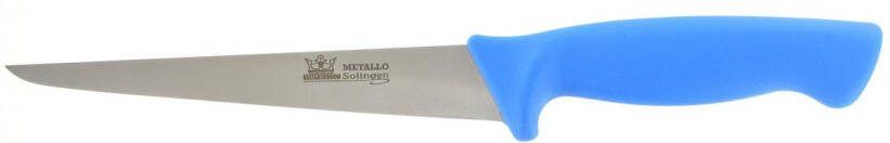 Metallo Fileermes Flexibel RVS Lemmet Ergonomisch Antislip Handvat 180 mm Blauw