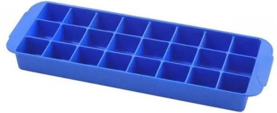 Metaltex 1 x Ijsblokjes ijsklontjes vormen IJsblokjesvorm Herbruikbaar 24 ijsblokjes IJsblokjesmaker rubber 26x8 5x2 5cm blauw