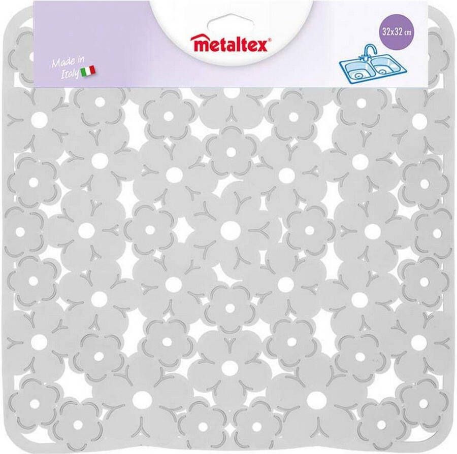 Metaltex Afdruiprek voor Keukengootsteen Doorschijnend Polypropyleen (32 x 32 cm)