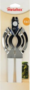 Metaltex Blikopener 22 5 X 9 Cm Staal pp Zilver wit