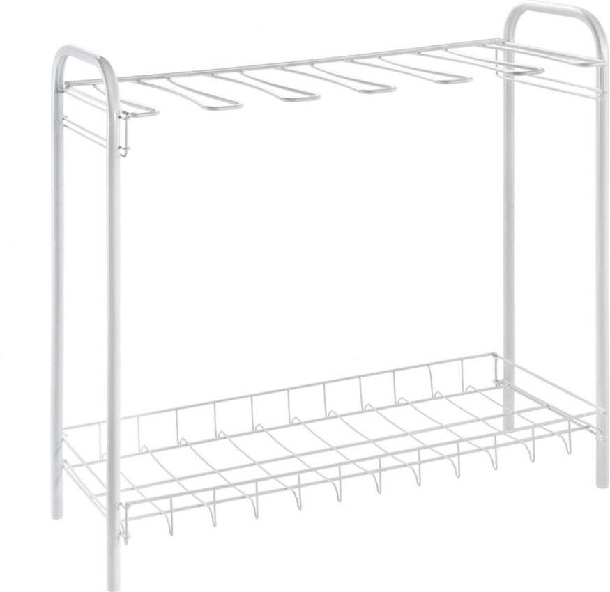 Metaltex Boots Schoenenrek voor laarzen en schoenen 2 verdiepingen 63x24x59cm wit