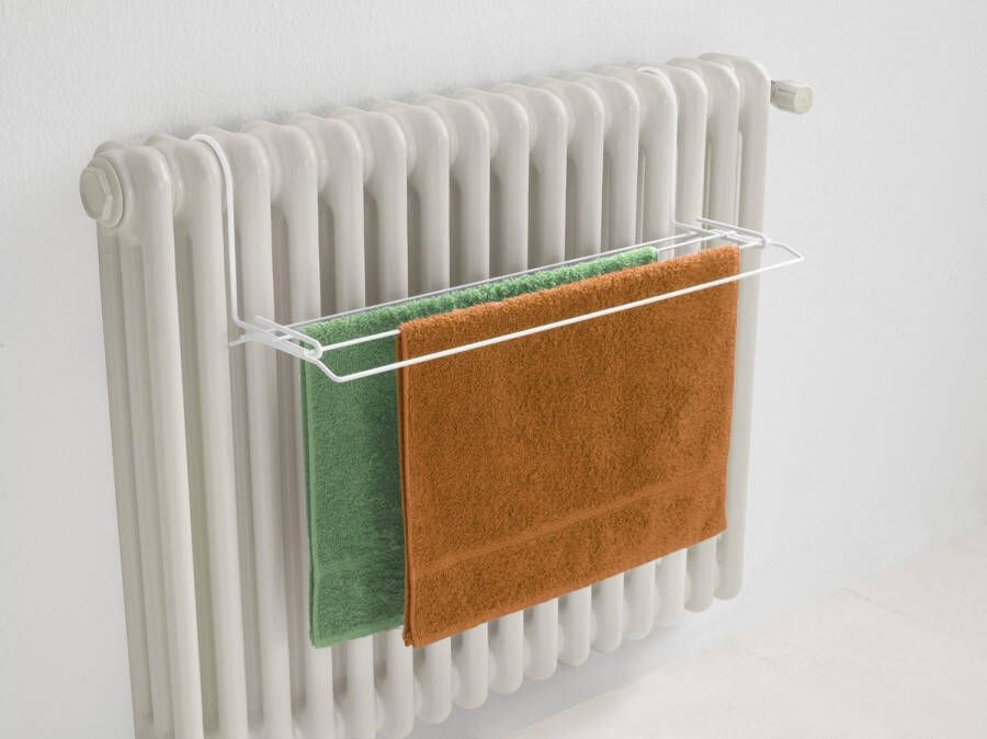 Tomado Metaltex Droogrek Iseo 2 meter drooglengte 58x17cm Wit Radiator Balkon Camping Inklapbaar