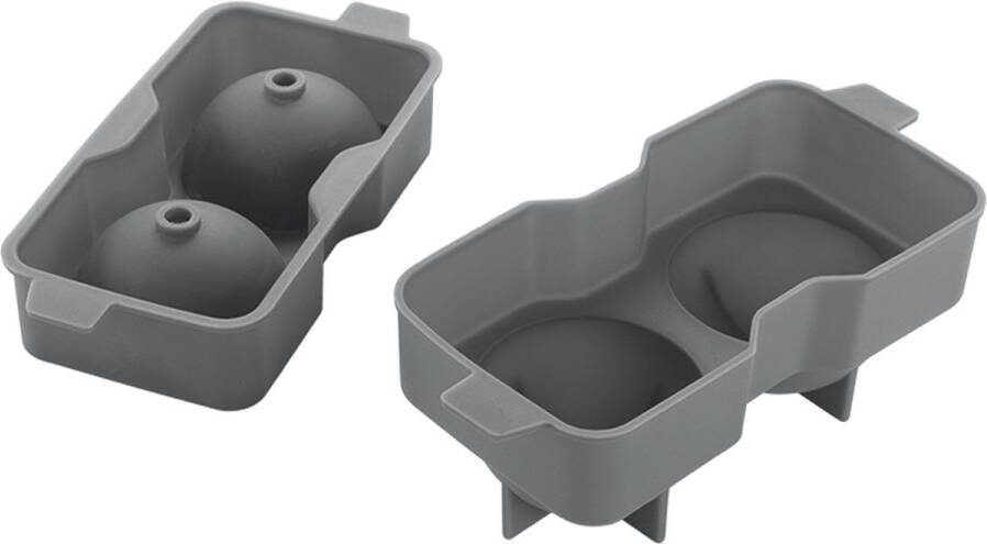 Metaltex Set 2 IJsblokvormen 4 ballen IJsblokballen Siliconen Vaatwasbestendig Diameter 6 cm Voor Gin Whiskey of Cocktails
