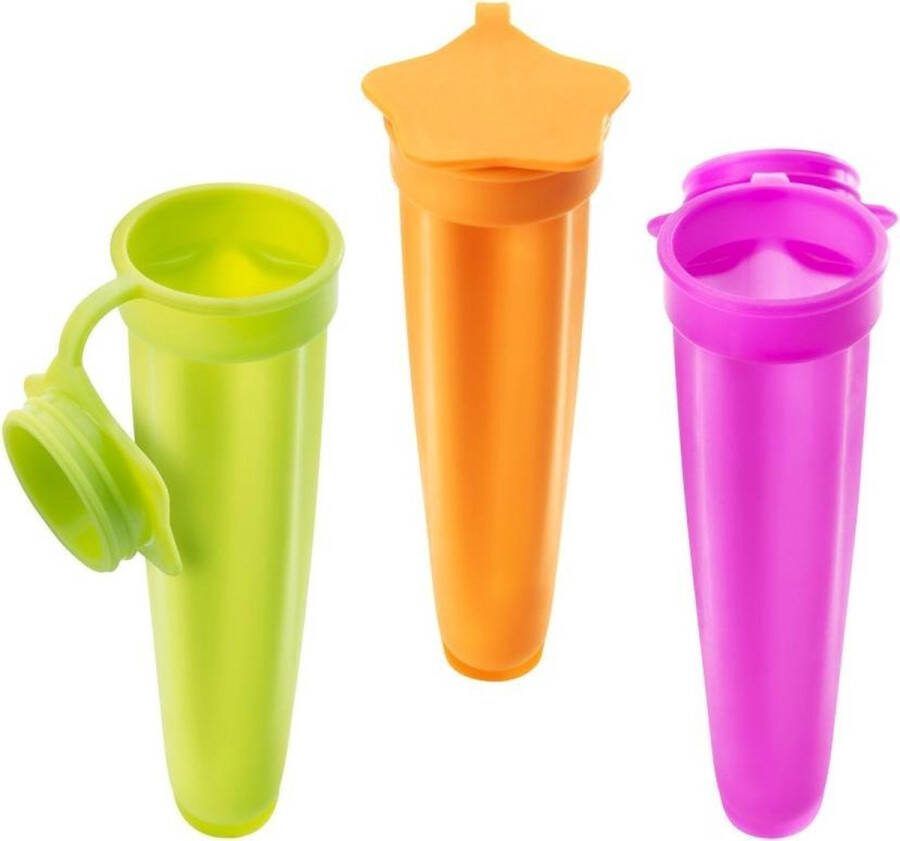 Metaltex Ijsvormen 20 Cm Siliconen Roze oranje groen 3 Stuks