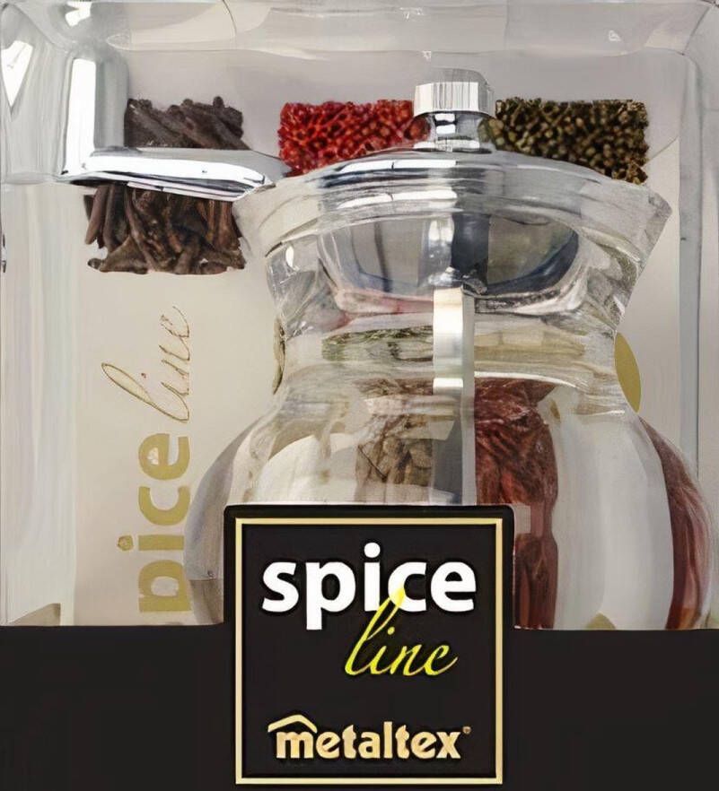 Metaltex Kruidenmolen Spice Line 13 X 5 Cm Acryl Transparant
