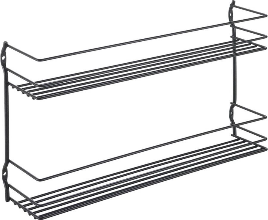 Tomado Metaltex Kruidenrek Pepito 2 etages 36x8x19 cm zwart