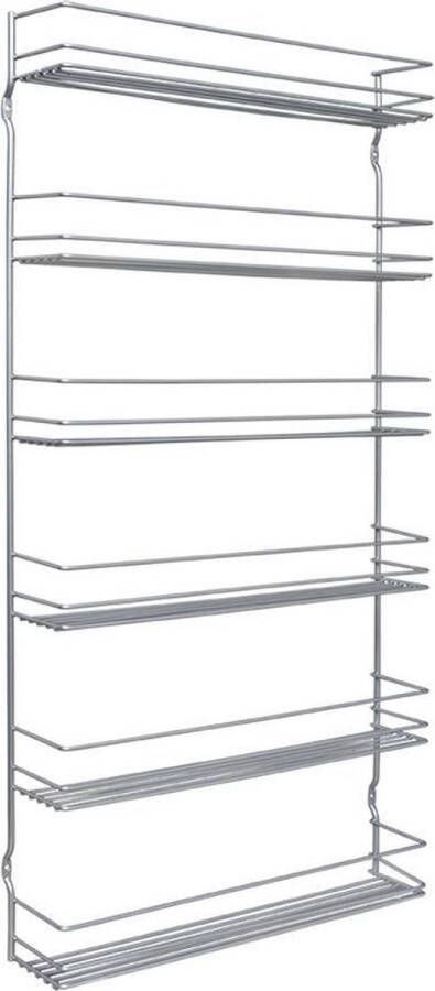 Tomado Metaltex Tomado Metaltex Pepito 6 Kruidenrek Zilvergrijs 36x8x71cm