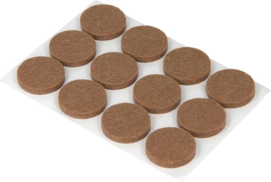 Metaltex 6 x Set van 12 viltjes Beschermlaag vilten zelfklevende vloerbeschermers stoelpoten bescherming diameter 22 mm 72 stuks totaal