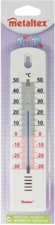 Metaltex Thermometer Binnen & Buiten 20cm Kunststof Wit