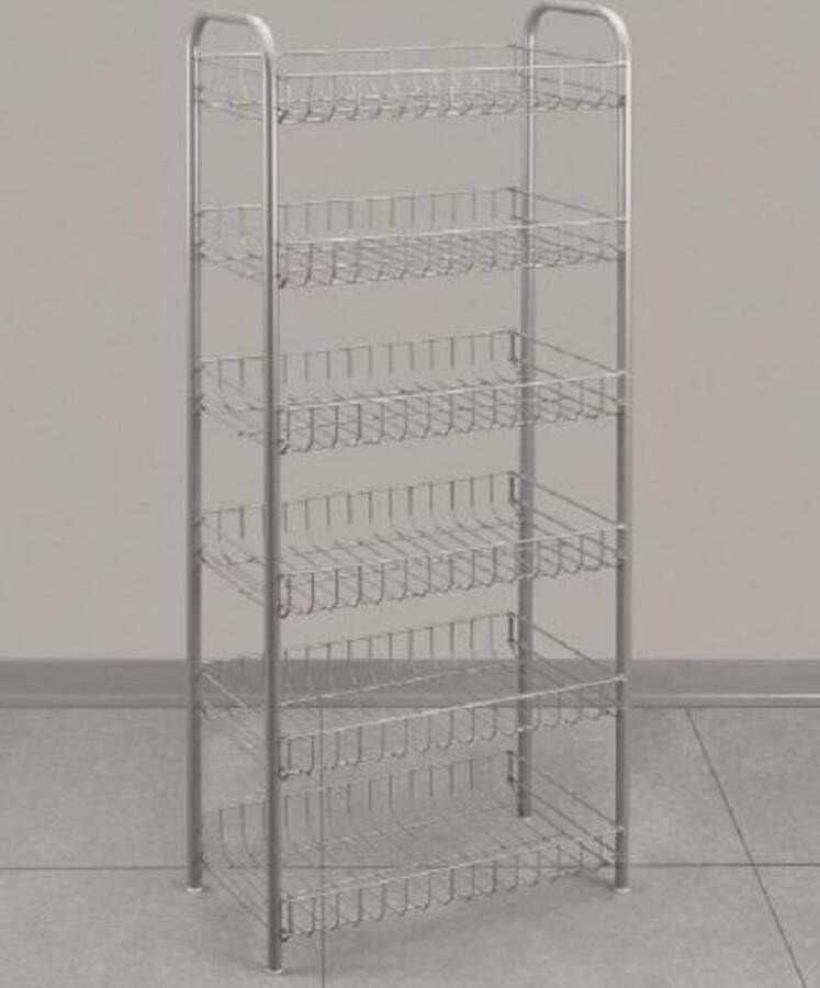 Metaltex Voorraadrek chroom 6 etages