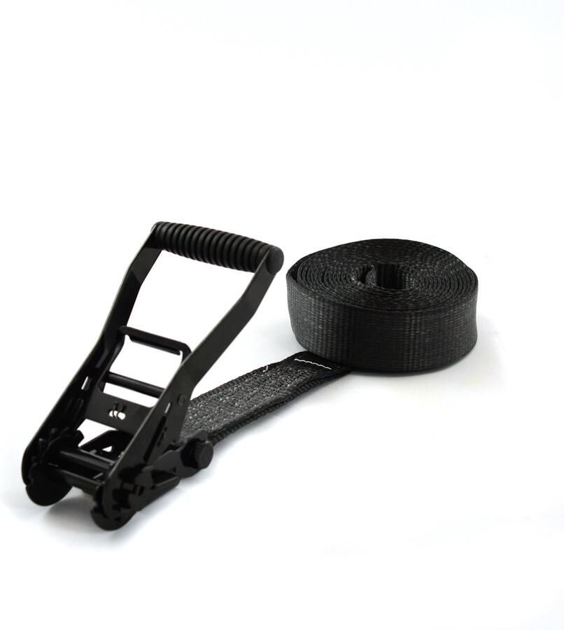 Metaltis Spanband (sjorband) 5T 50mm 1-delig met ratel Zwart 8m