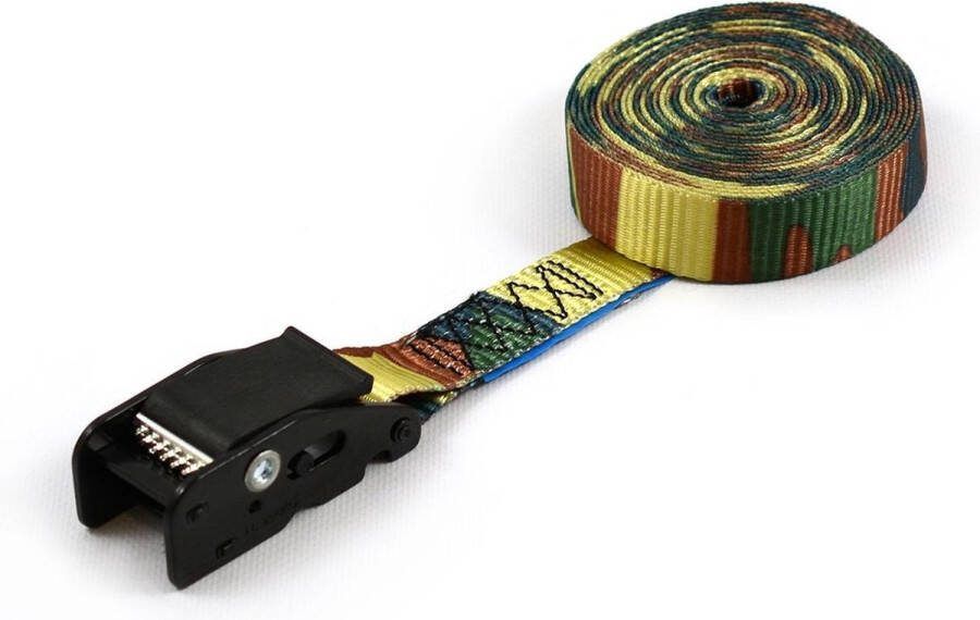 Metaltis Spanband (sjorband) 500kg 25mm 1-delig met klemgesp Army green (camouflage) 4m