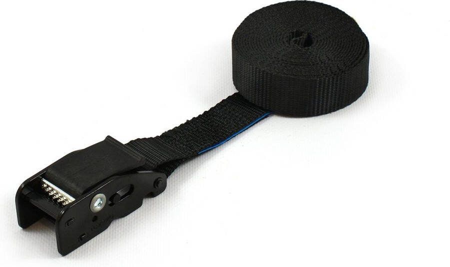 Metaltis Spanband (sjorband) 500kg 25mm 1-delig met klemgesp Zwart 3m