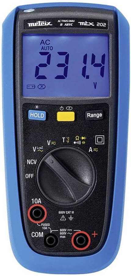 Metrix MTX202-Z Multimeter Digitaal Spatdicht (IP54) CAT III 600 V Weergave (counts): 4000