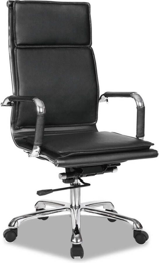 Meubelen-Online Bureaustoel Bizz zwart hoge rug