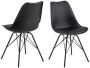 Meubelen-Online Eetkamerstoel Plaisir set 2 stoelen zwart kuipstoel - Thumbnail 3