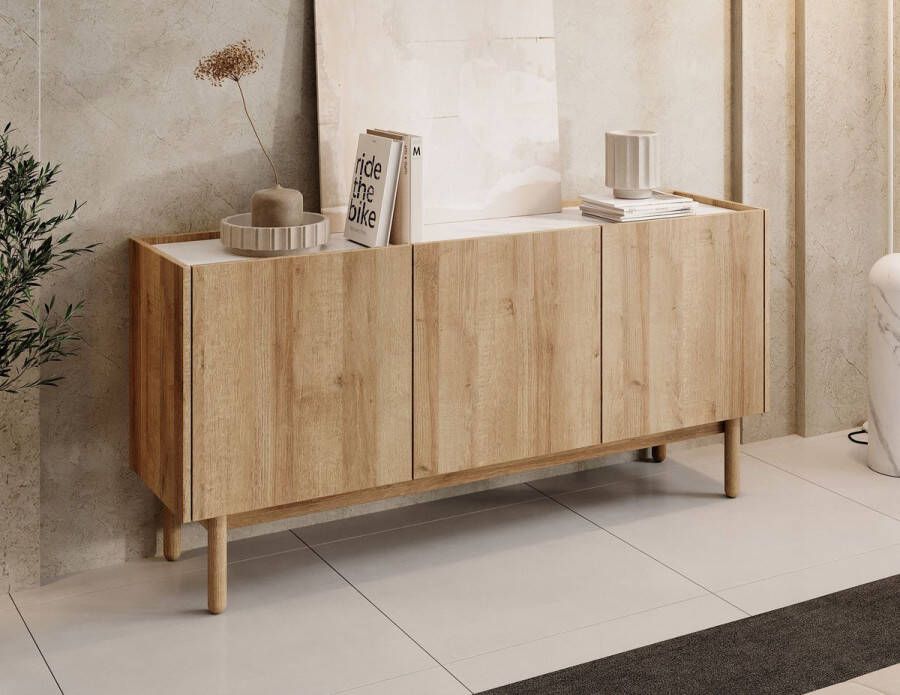 MEUBELLA Dressoir Cayenne Eiken 144 cm