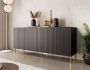 Meubella Dressoir King 180 cm Mat zwart - Thumbnail 1