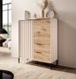 Meubella Dressoir Ramirez Beige Eiken 103 cm - Thumbnail 1