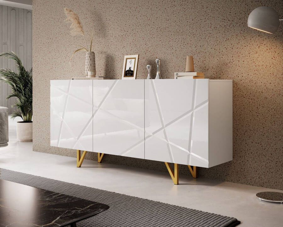 MEUBELLA Dressoir Raymond Wit 160 cm
