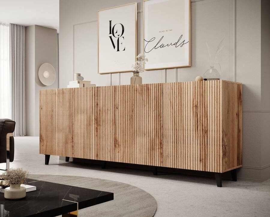 MEUBELLA Dressoir Vintar Eiken 200 cm