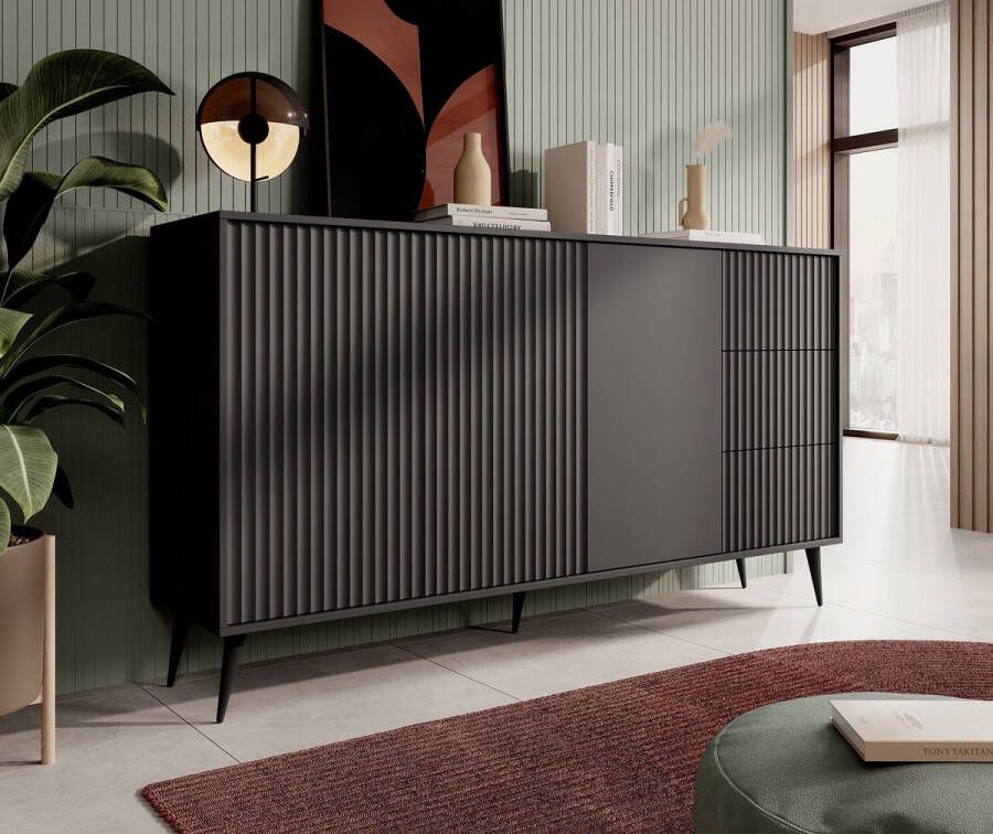 MEUBELLA Dressoir Winq Antraciet 180 cm
