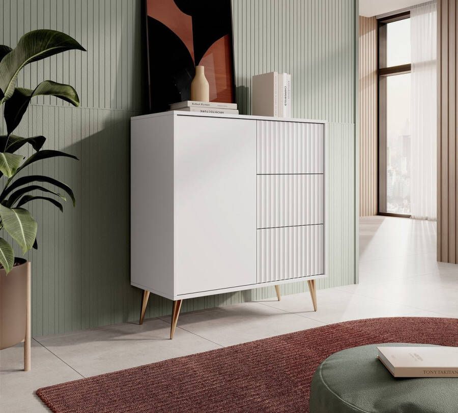 MEUBELLA Dressoir Winq Wit 90 cm