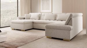 MEUBELLA Hoekbank Nicoreta Wit Teddy Boucle Links