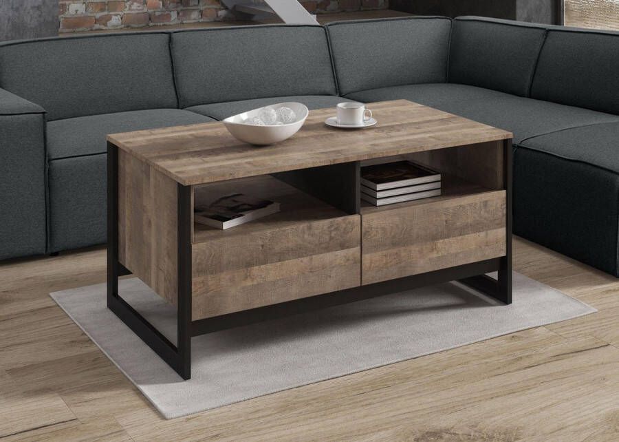 Meubella Salontafel Acasia Grijs Eiken 108 cm