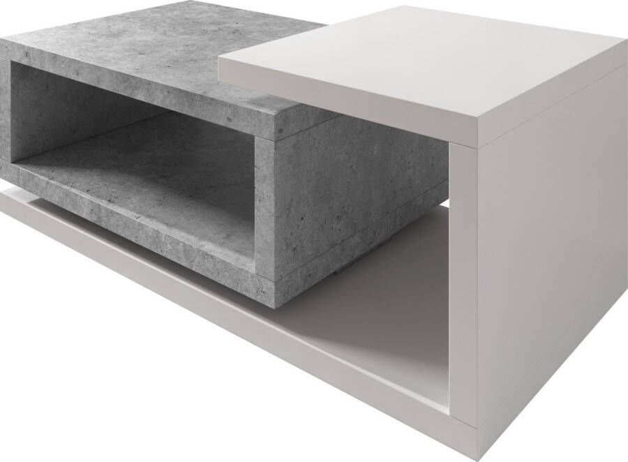 Meubella Salontafel Bello Beton Wit 120 cm