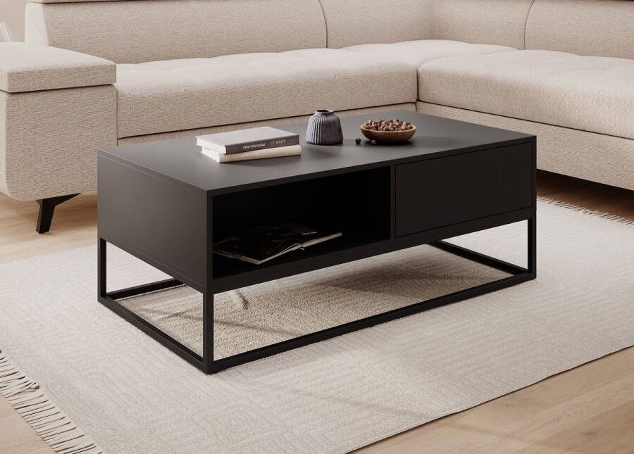MEUBELLA Salontafel Delta Zwart 120 cm