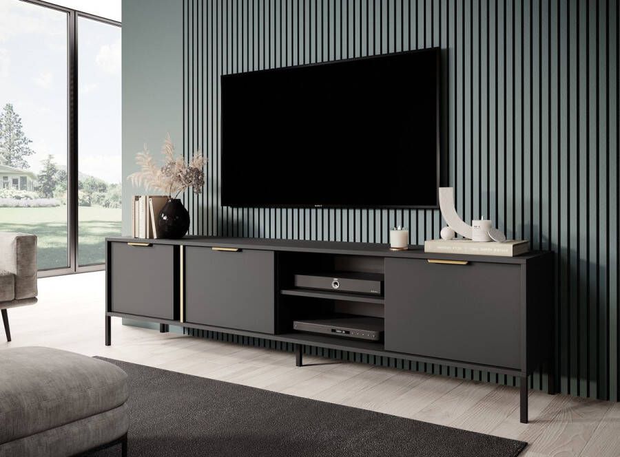 MEUBELLA TV-Meubel Loren Antraciet 203 cm