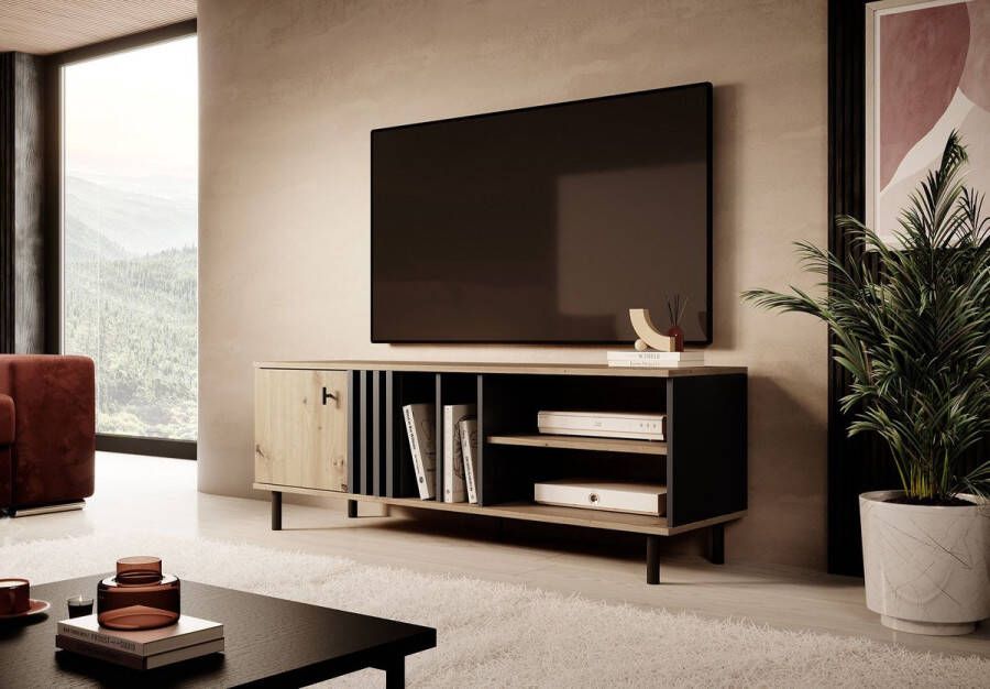 Meubella TV-Meubel Marcos Eiken Antraciet 138 cm