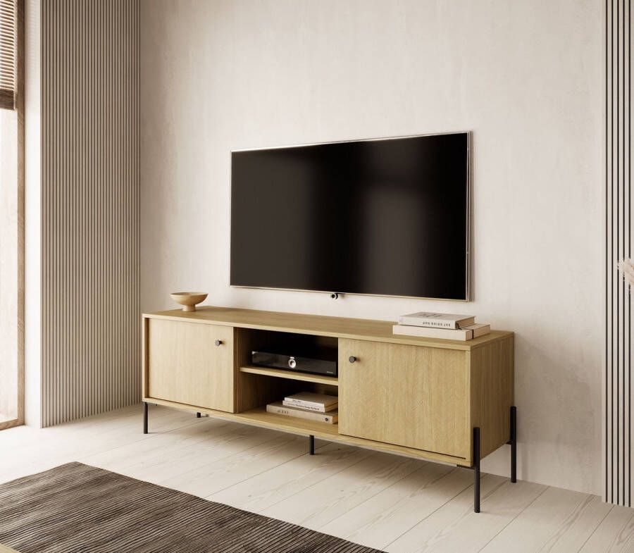 Meubella TV-Meubel Solid Eiken 157 cm