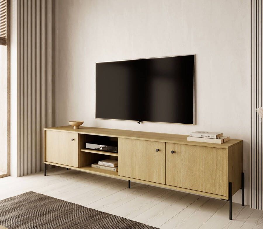 Meubella TV-Meubel Solid Eiken 206 cm