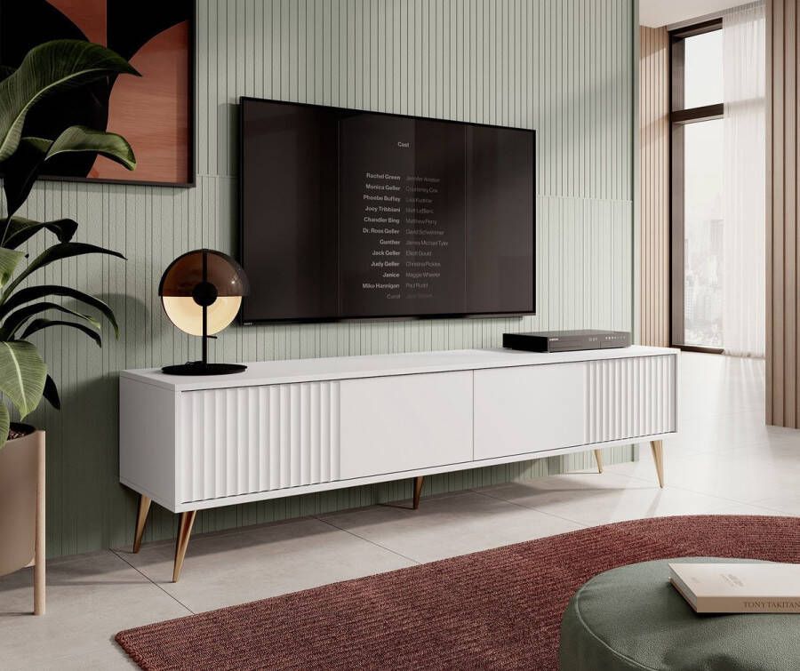 MEUBELLA TV-Meubel Winq 2 Wit 180 cm