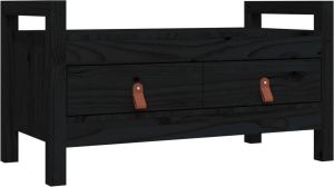 Maison Exclusive Halbankje 80x40x43 cm massief grenenhout zwart