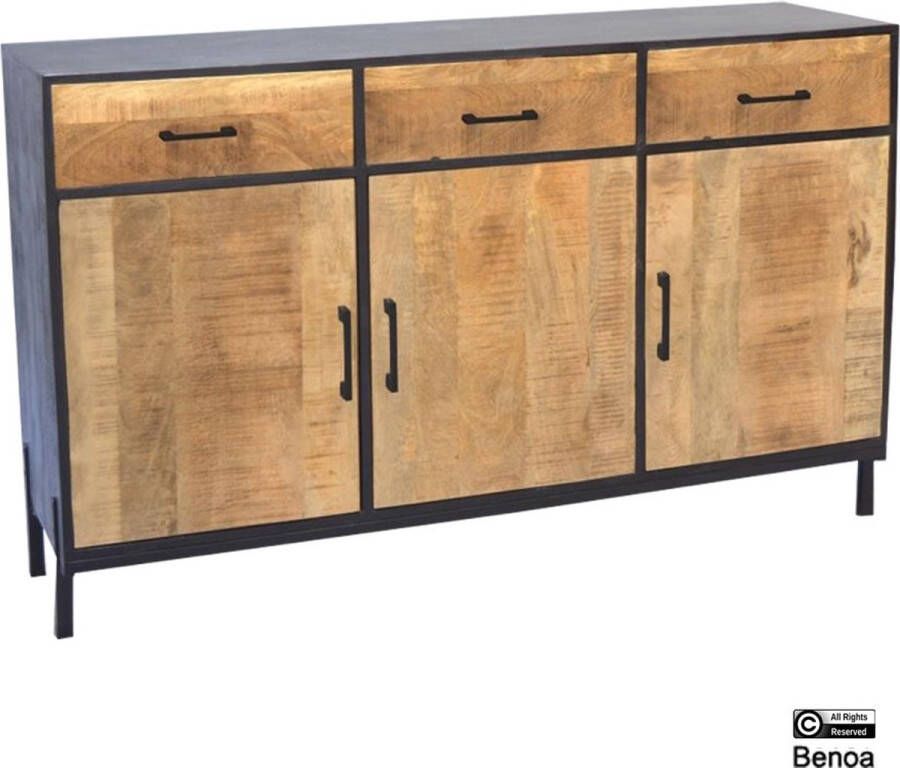 Meubelplaats Dressoir Sterre 3 lades 145cm Mangohout