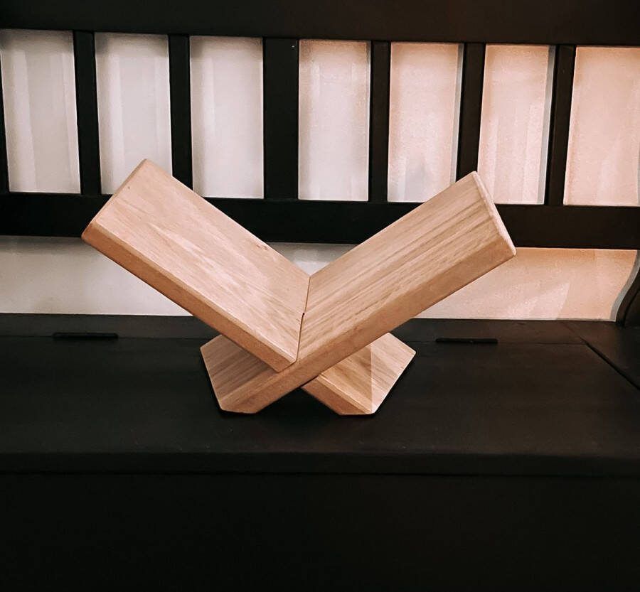 MeubelZwagerij Boekenstandaard van eiken hout Kookboekstandaard van boekenhouder