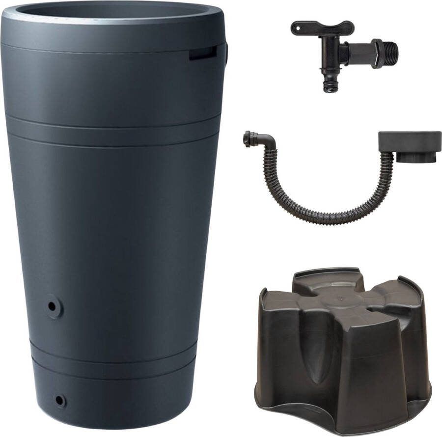 Meuwissen Agro Complete Regenton Set Tube 230 liter Regenton 2-in-1 Voet Kraan Vulautomaat