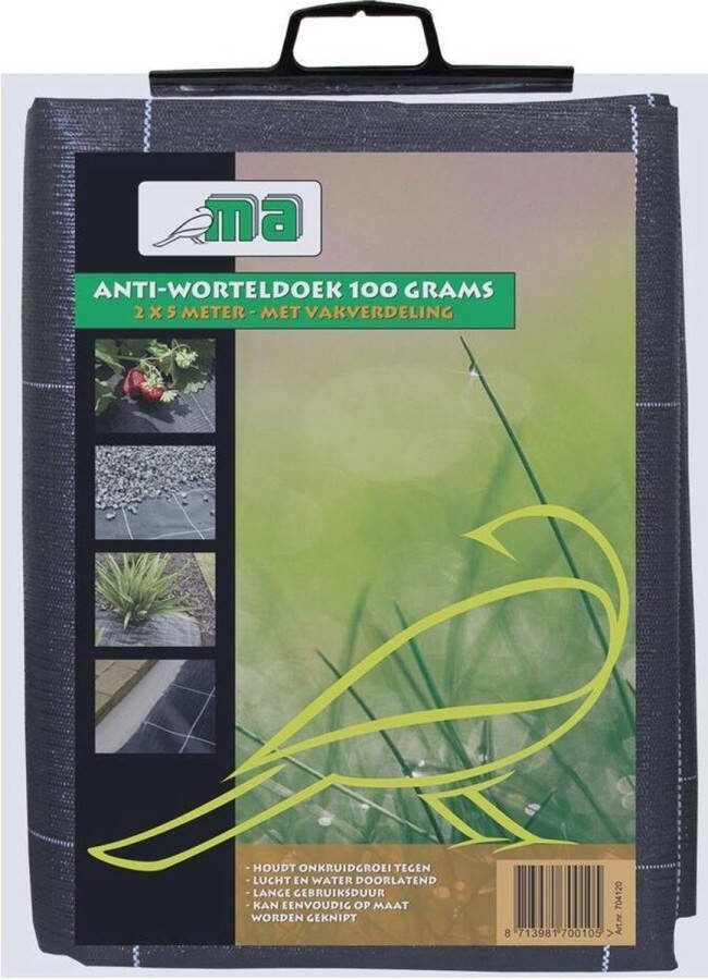 Meuwissen Agro Gronddoek Worteldoek 2 x 5 meter Vakverdeling 10 m2 Grondzeil