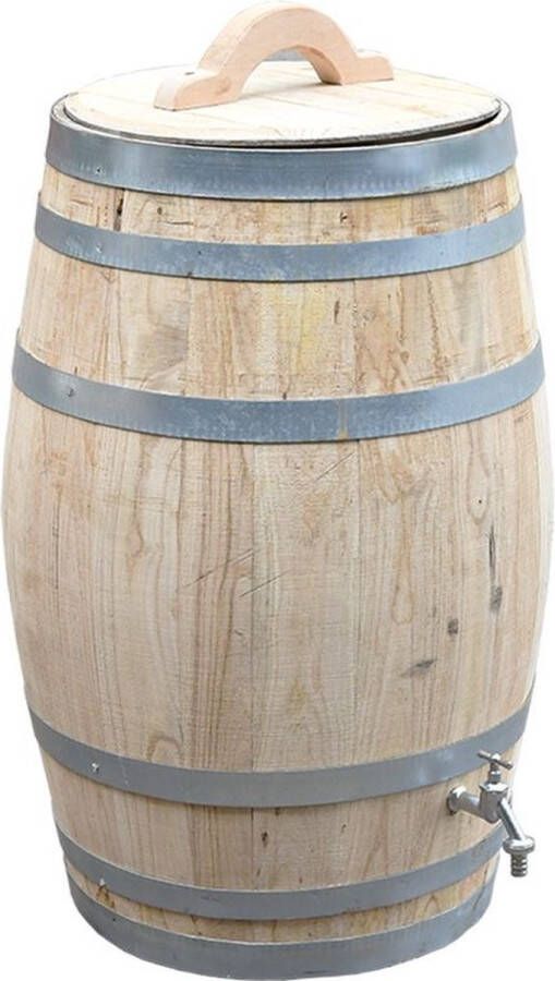 Meuwissen Agro Houten Regenton 100 Liter Kastanje + Chromen kraan Handvat