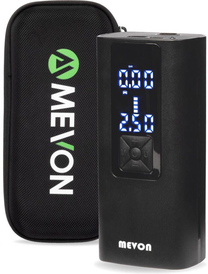 MEVON Airmate MV03 Draagbare Compressor Bandenpomp – Luchtcompressor Elektrische Fietspomp Ballenpomp Met Hardcase Beschermhoes en Extra Onderdelen