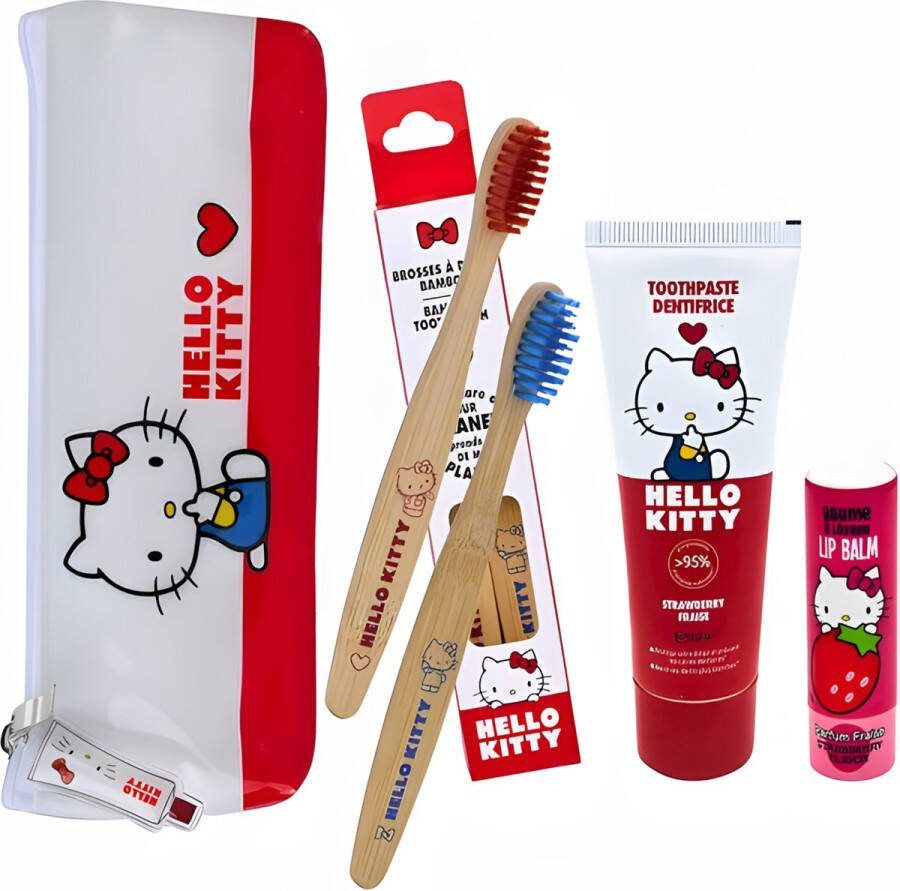 Mevsim Store Hello Kitty Licensed Care Set- Etui- Tandpasta & Borstel- Lippenbalsem