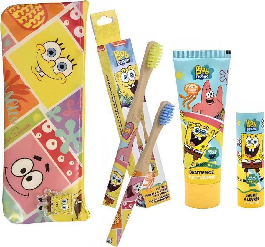 Mevsim Store SpongeBob Licensed Care Set- Etui- Tandpasta & Borstel- Lippenbalsem