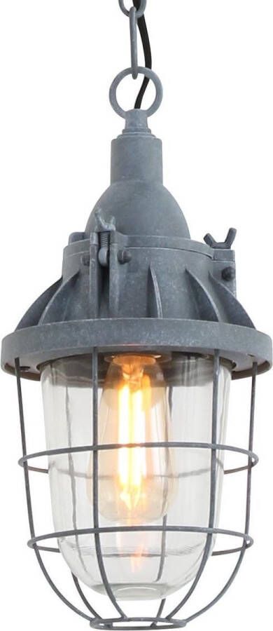 Mexlite Lighting Industriele Hanglamp 1-l. lantaarn Grijs