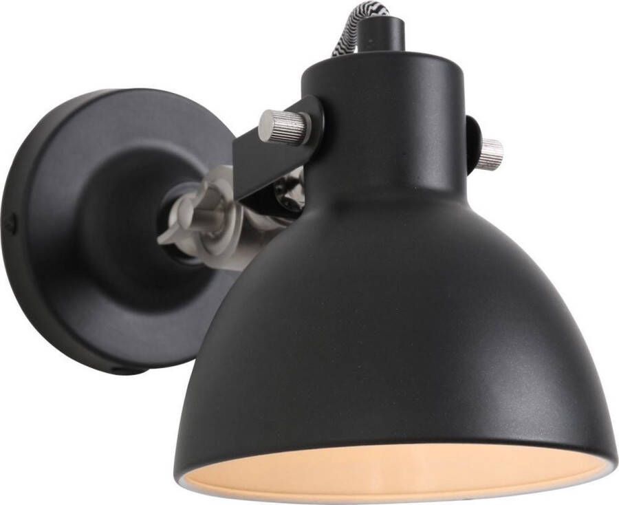 Mexlite Lightning industriele wandlamp 1-l. zwart