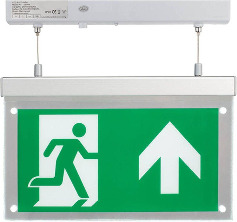 Mexxo Noodverlichting led Vluchtweg verlichting Dubbelzijdig zichtbaar in hoogte verstelbaar incl. pictogrammen