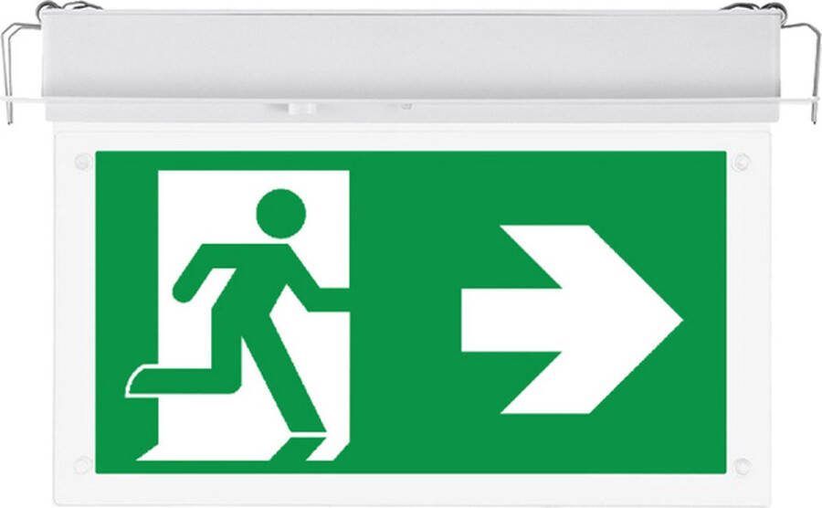 Mexxo Noodverlichting led Vluchtweg verlichting Dubbelzijdig zichtbaar Inbouw bevestiging incl. pictogrammen